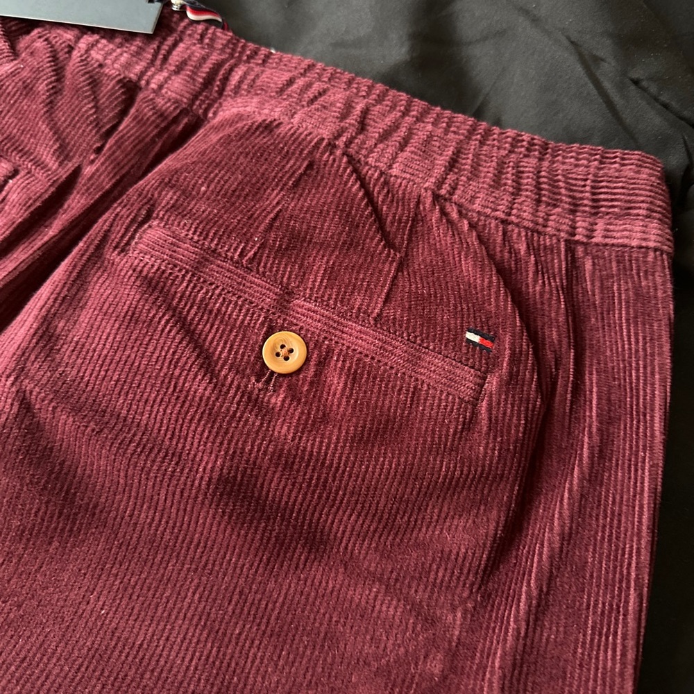 Tommy Hilfiger Maroon Corduroy Trousers - Picture 5 of 5